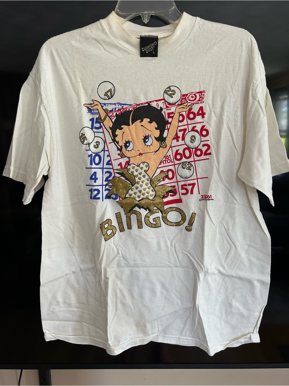 Betty Boop Bingo Graphic Tee - White